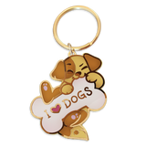 I LOVE DOGS Keychain