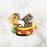 Curio & Bob Pin - Castle Cats